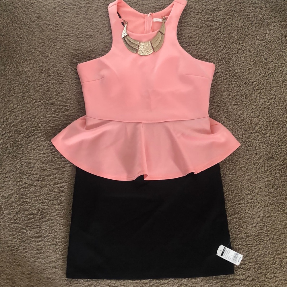 Pink Peplum Dress